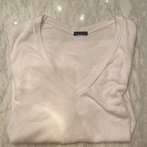 Brandy Melville white v neck long sleeve in color white!! Great condition